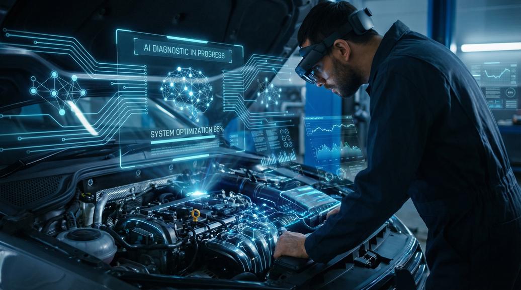 AI换脸 AI修车视频-人工智能辅助修车视频演示